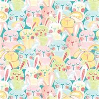 I'm All Ears- Stacked Bunnies- Light Blue
